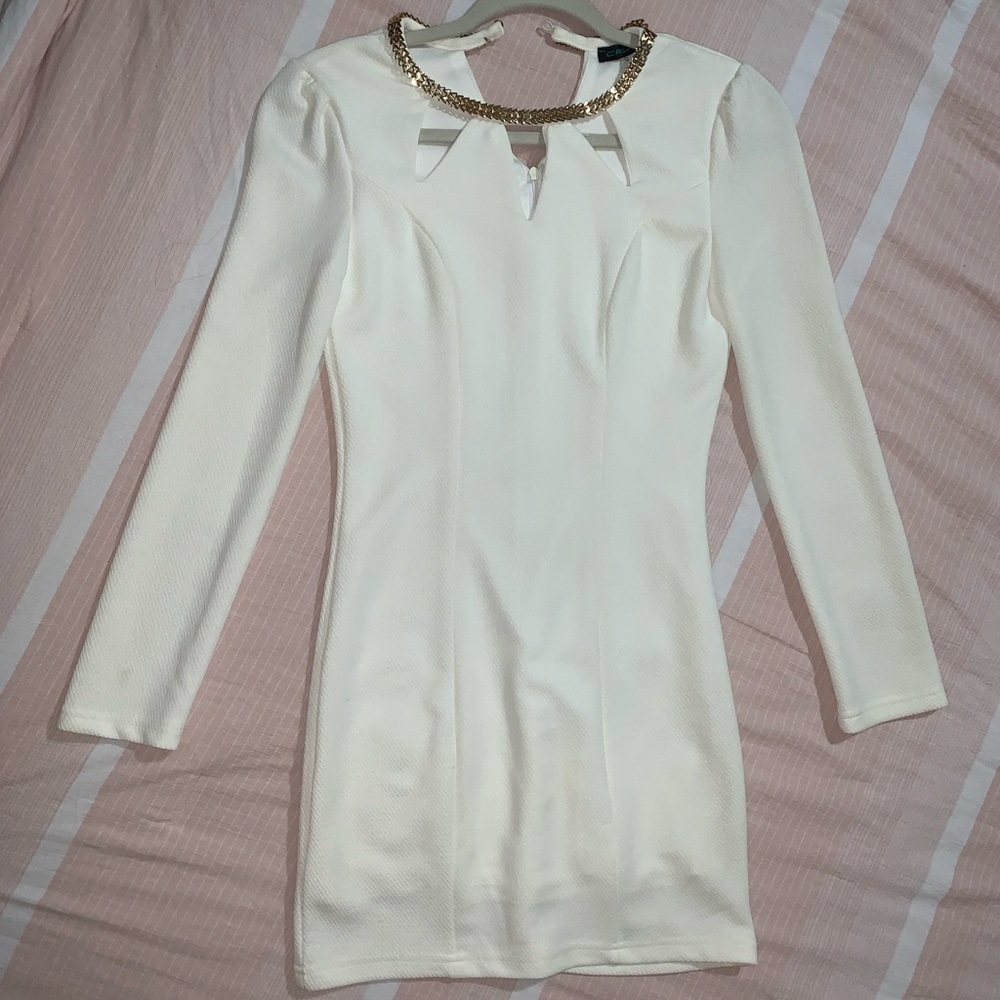 Long Sleeve Cream Dress